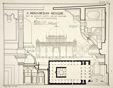 /data/Original Prints/Arts, Decorative, Architecture/A MOHAMEDAN MOSQUE WITH AN ARCADED SCREEN AROUND PLATFORM FROM MECCA MASJID BIJAPUR.jpg